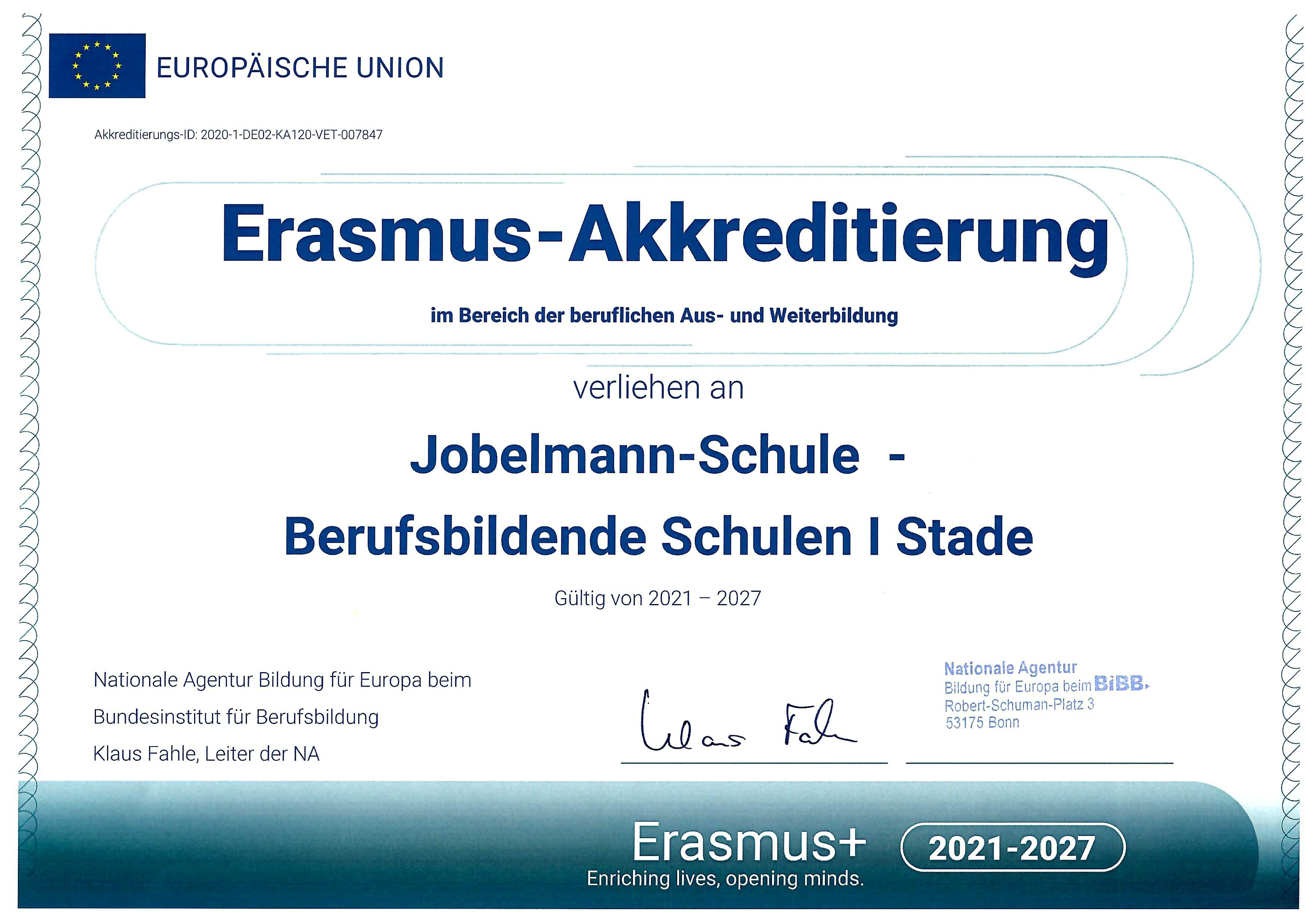 Erasmus-Zertifikat